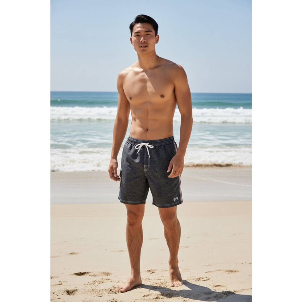 Mens TYR Challenger swim trunks gray size smalll